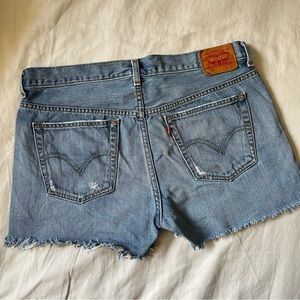 levis 501 denim shorts